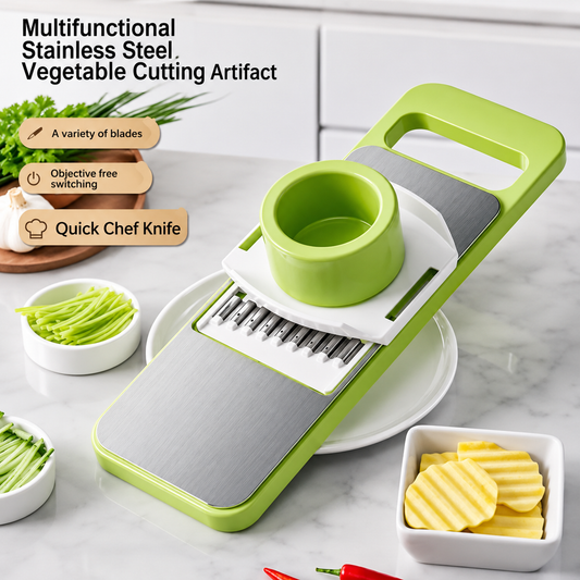 5in1 Vegetable Cutter | Multifunctional Stainless Steel Vegetable Cutter & Slicer | Kitchen Tool - 12 Inch
